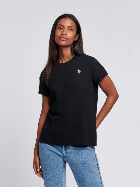 Crew Neck T Shirt Black XL