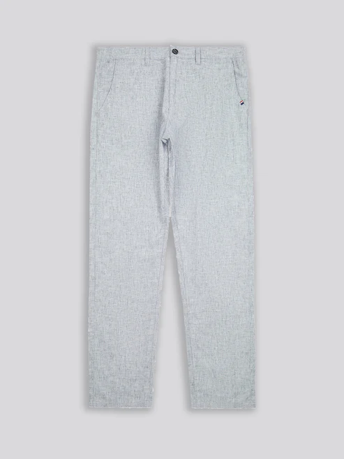 Linen Blend YD Woven Trouser Dark Sapphire Navy / Moonlight Blue DHM 30R