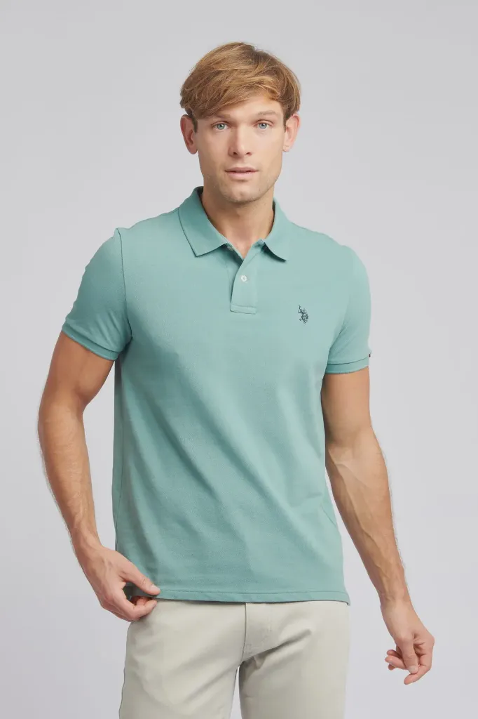 DHM Pique Polo Mineral Blue M