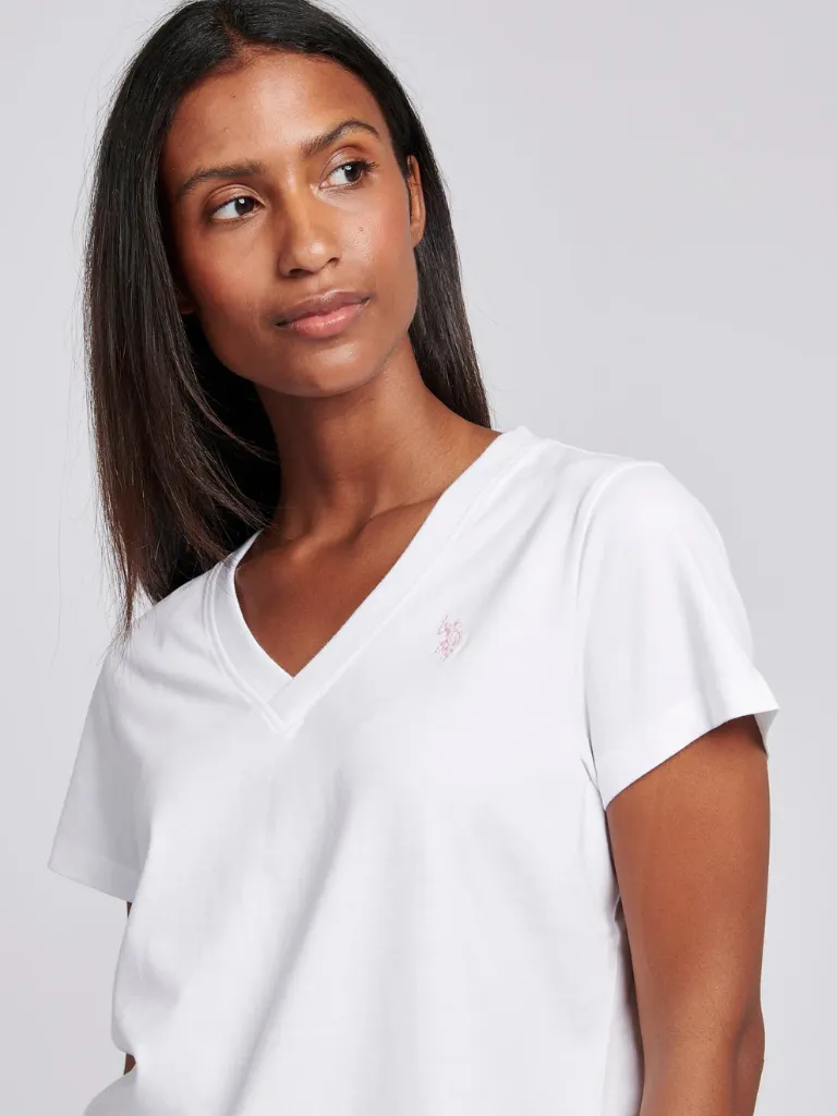 V-Neck Tee Bright White S
