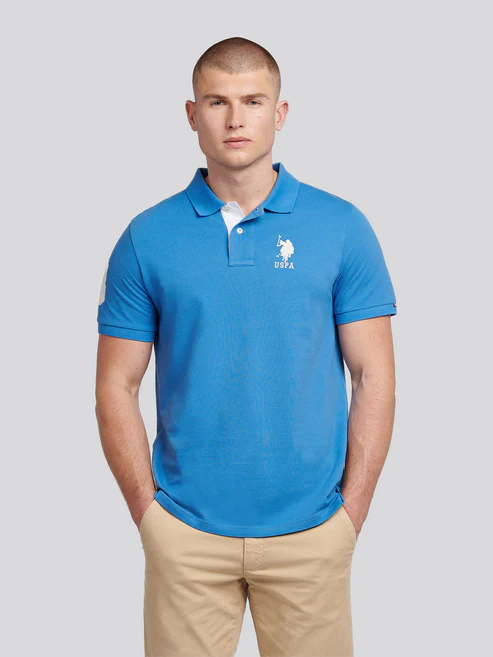 Player 3 Pique Polo Campanula M