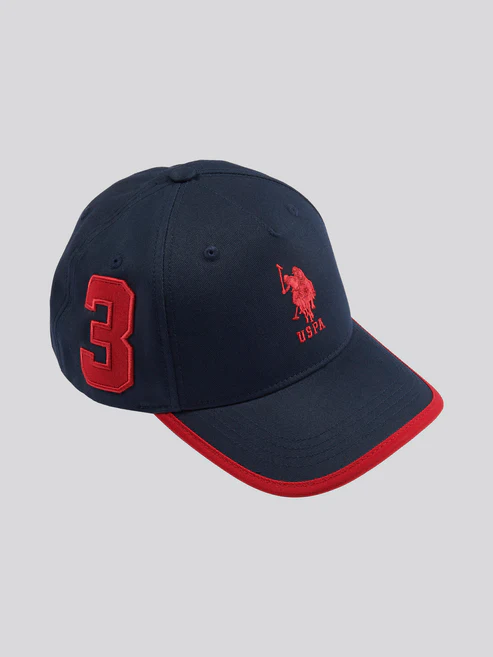 Player 3 Baseball Cap Dark Sapphire Navy / Haute Red DHM One Size