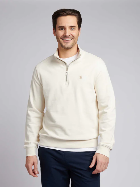 DHM LB 1/4 Zip Funnel Whisper White XXL