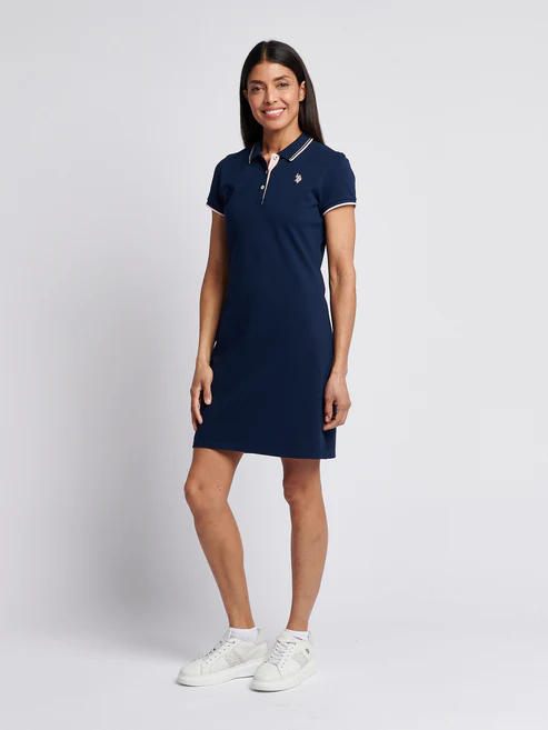Polo Dress Navy Iris M