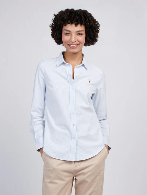 Stripe Stretch Classic Fit Oxford Shirt Windsurfer XS