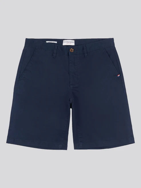 Classic USPA Chino Short Dark Sapphire Navy / Haute Red DHM 32