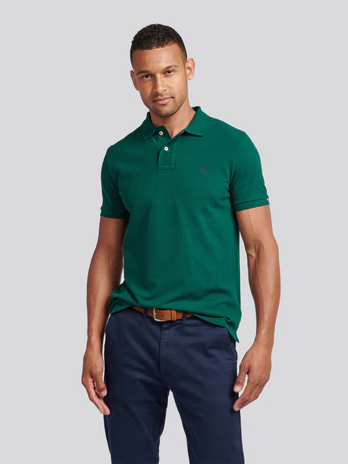 DHM Pique Polo Rain Forest XL