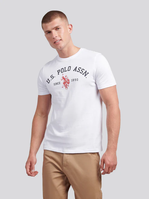 Signature Arch Print T-shirt Bright White XL