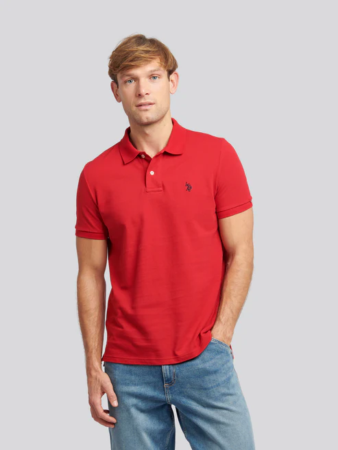 DHM Pique Polo Haute Red L