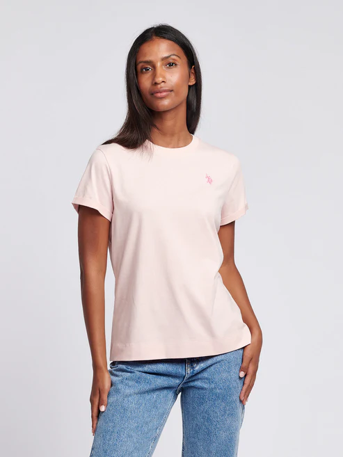 Crew Neck Tee Crystal Rose XS