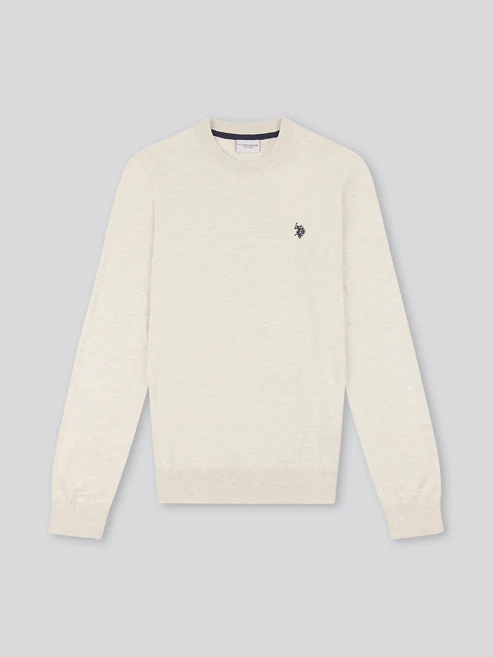 Cotton Crew Neck Birch Marl L