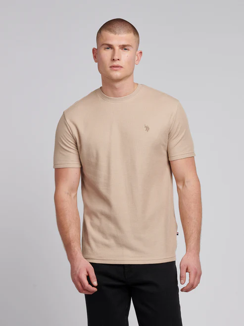 Vertical Texture T-Shirt Doeskin S